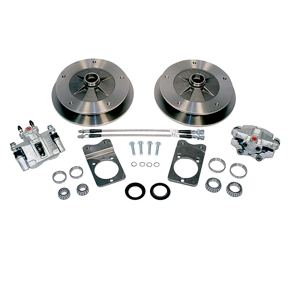 No Hassle Drum to Disc Brake Conversion Kit, Wide 5 with Ball Joint Spindles, fits '69-'77 Bug, Ghia & Thing - Speedometer & Auto Electric
