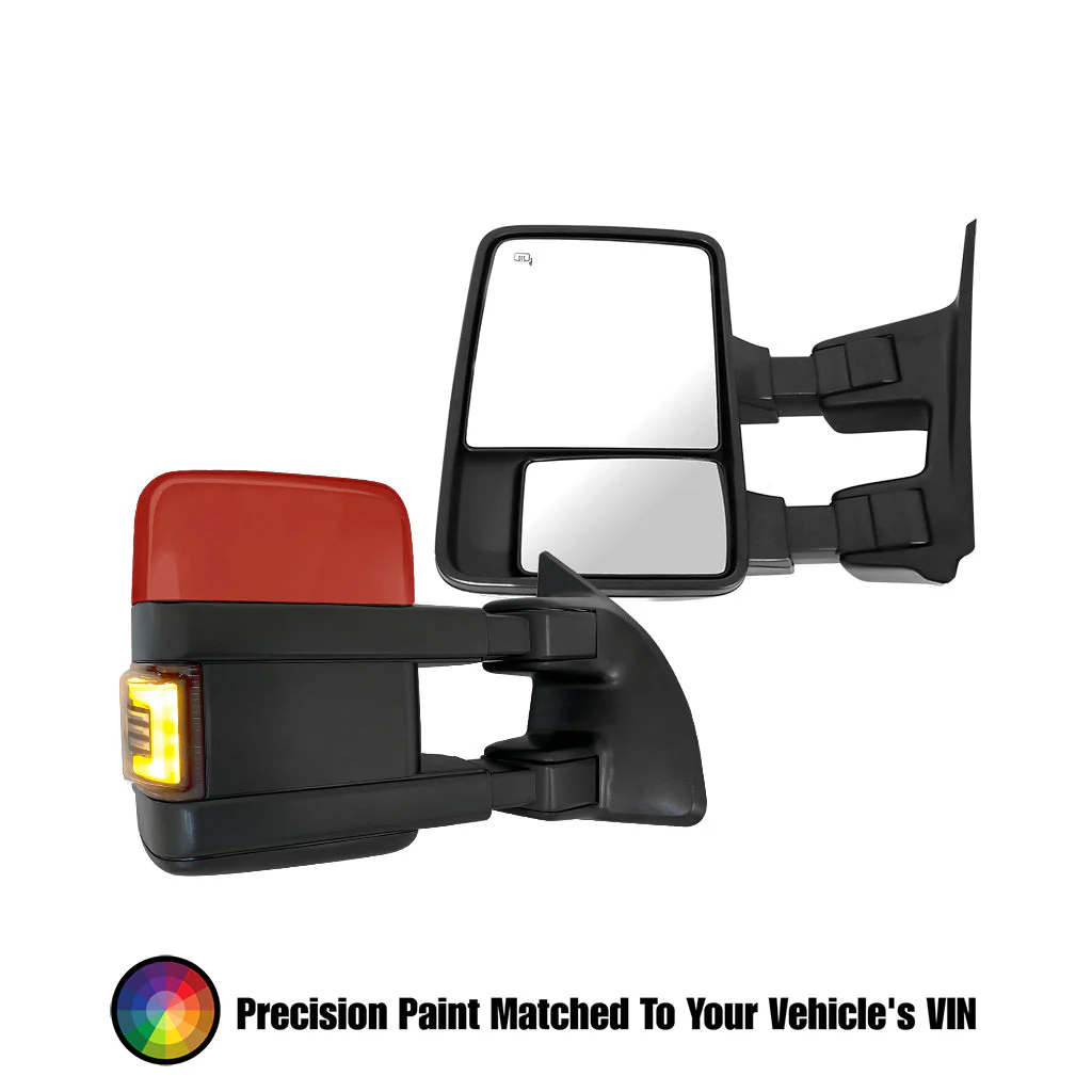Ford F250/F350/F450/F550 Superduty (1999-2001) Tow Mirrors - 2008 Style - Speedometer & Auto Electric